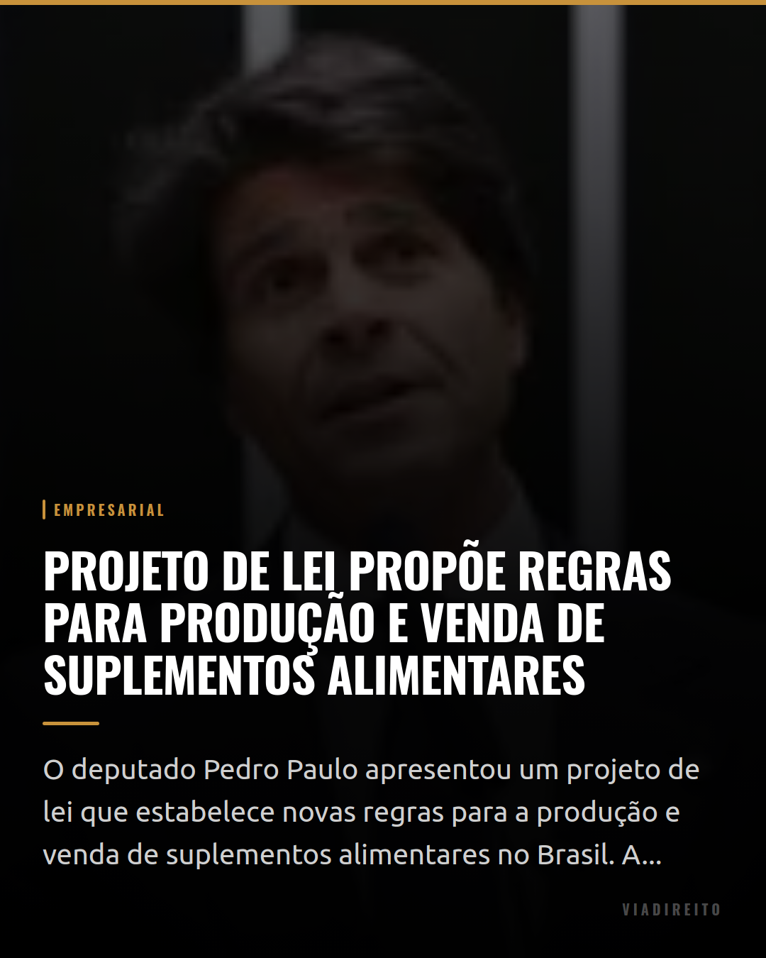 Projeto de lei propõe regras para produção e venda de suplementos alimentares